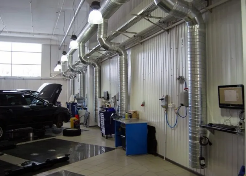 Монтаж вентиляции на СТО на заказ